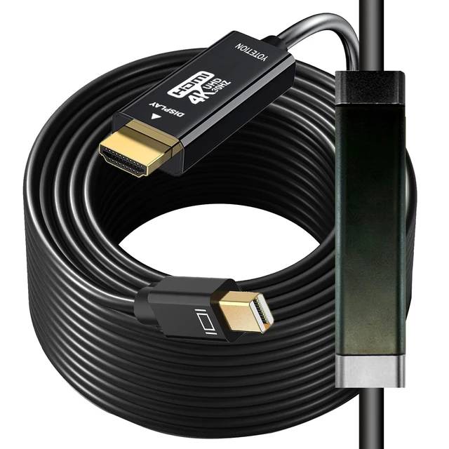 Alt view image 2 of 5 - YOTETION LONG Mini Displayport to HDMI cable 50FT ABS 4k30HZ Mini dp to hdmi cable Mini Displayport/Thunderbolt 2 to hdmi cables for MacBook Pro/Air, iMac,Microsoft Surface Pro/Dock Monitor, P