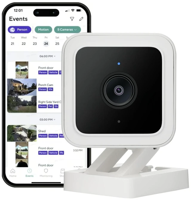 Main image of WyzeCam Cam v3 Wired WiFi Indoor/Outdoor Home Security Camera