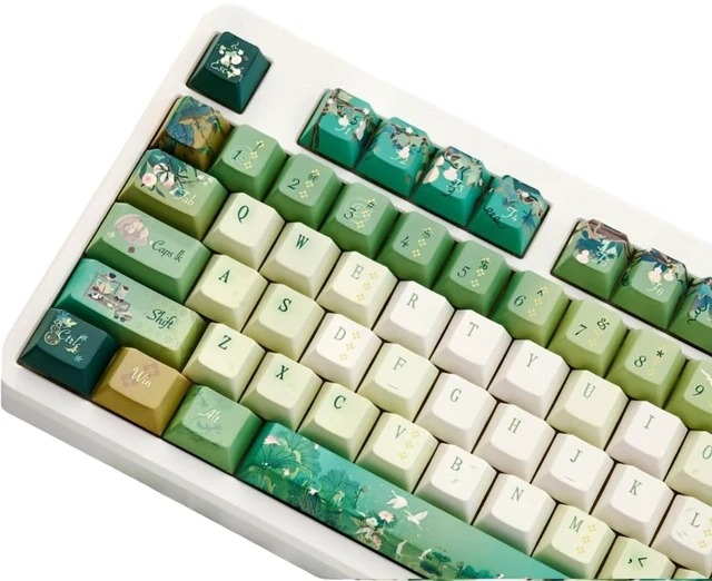 Main image of Keycaps for Mechanical Keyboard Cute Aesthetic PBT Cherry Profile Dye-Sublimation Printing 120 Keys
