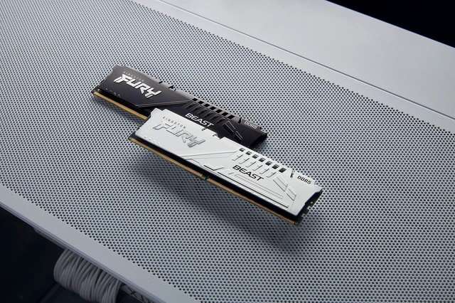 Alt view image 5 of 5 - Kingston FURY Beast White 16GB (1x16GB) 5600MT/s CL36 DDR5 DIMM ^^ Overclocking ^^ AMD EXPO ^^ Single Module ^^ KF556C36WE-16