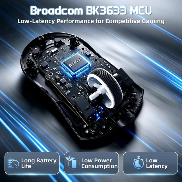 Alt view image 3 of 5 - ATTACK SHARK X11PROV2 Tri Mode Lightweight Wireless Gaming Mouse-WhiteBlack