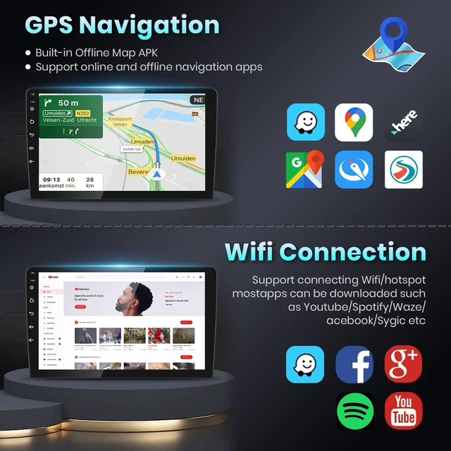 Alt view image 4 of 5 - HiFi 16EQ 2G 64G Car Stereo for Honda Civic 2012-2015 Radio with Wireless CarPlay/Android Auto,AHD&IP69K Backup Camera,9inch 1080P HD IPS Touch Screen Bluetooth MirrorLink RDS FM GPS WiFi SWC