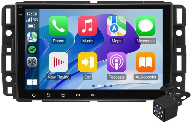 Main image of 8 Inch IPS Touchscreen Linux Car Stereo for Chevrolet Silverado GMC Sierra Yukon 2007-2013 with Wireless CarPlay & Android Auto Car Radio, Support Bluetooth, FM Radio, Backup Camera, SWC, Dual