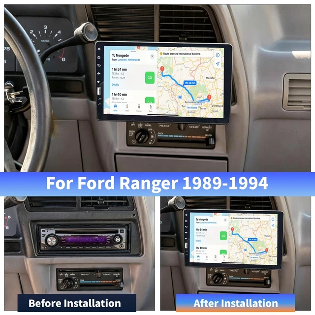 Alt view image 2 of 5 - 9" Car Stereo Radio for Ford Ranger 1989-1994 w/Carplay Single Din Car MP5