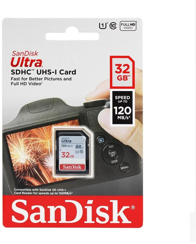 Main image of Sandisk Ultra SDHC 32GB 80MB/S C10 Flash Memory Card (SDSDUNC-032G-AN6IN)
