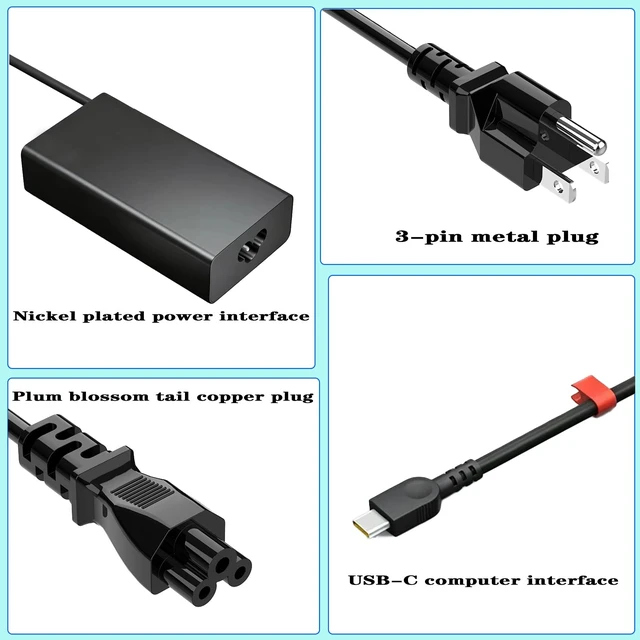 Alt view image 3 of 5 - 100W USB-C Charger for Lenovo IdeaPad 5 Pro 16 Yoga Slim 7 Pro 14IAP7