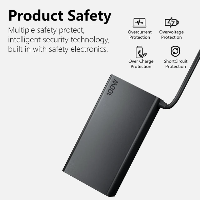 Alt view image 5 of 5 - 100W USB-C Charger for Lenovo IdeaPad 5 Pro 16 Yoga Slim 7 Pro 14IAP7