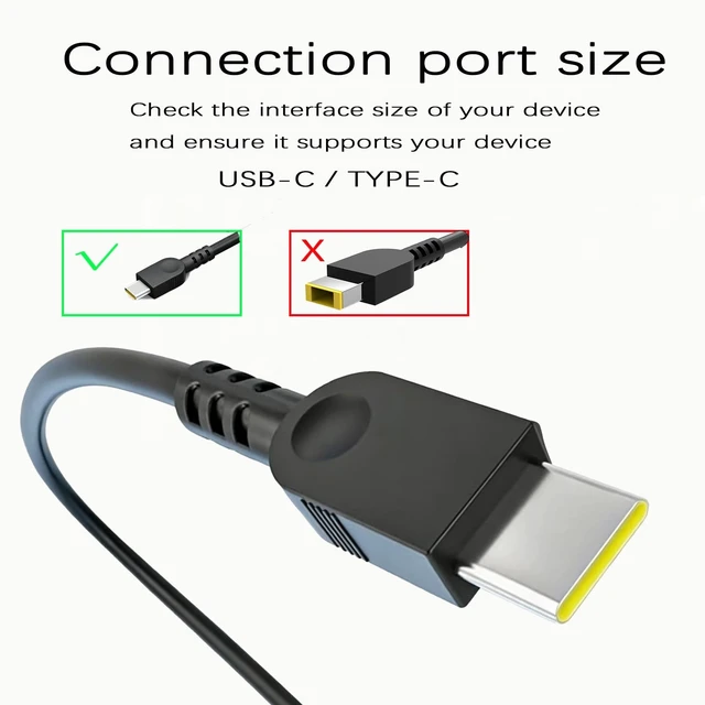 Alt view image 2 of 5 - 100W USB-C Charger for Lenovo IdeaPad 5 Pro 16 Yoga Slim 7 Pro 14IAP7