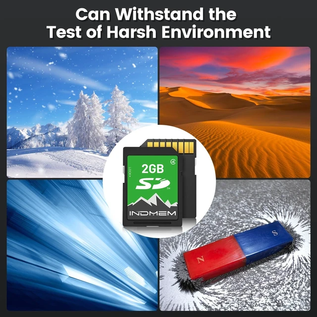 Alt view image 4 of 5 - INDMEM 2GB SD Card,5 Packs 2GB Class 4 Flash Memory Card 2G SLC Standard Secure Digital Cards for Old Digital Camera and Trail Camera