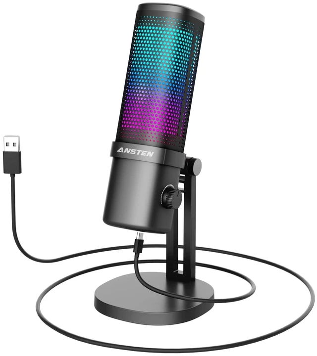 Main image of ANSTEN Gaming Mic, USB Condenser Microphone for PC/PS4/PS5/ Mac