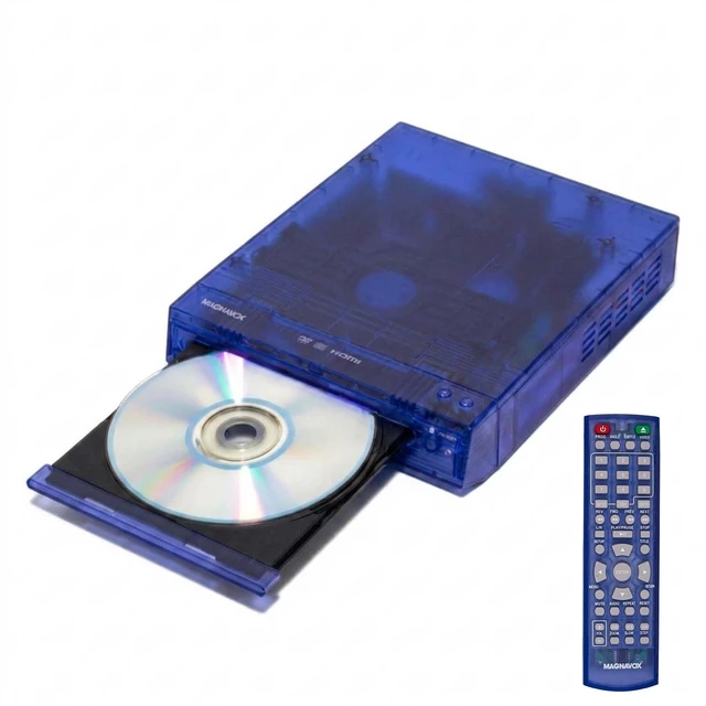 Main image of Magnavox, Translucent DVD Player with HDMI Cable Included, Multi Format DVD CD MP3 Player, HDMI Output, Remote Control, PAL/NTSC Compatible, 2 Channel Audio