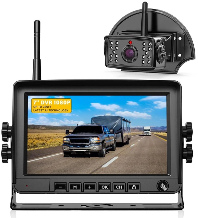 Main image of 7" Wireless Backup Camera for RV, AI Detection, BSD Alert, Furrion Prewired