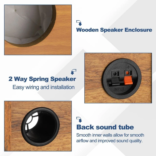 Alt view image 3 of 5 - MECCANIXITY 4" Ported Wooden Speaker Enclosure, Single Vented, Striped Wood