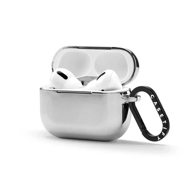 Alt view image 2 of 3 - CASETiFY Mirror Case for AirPods Pro 1/2 - Silver