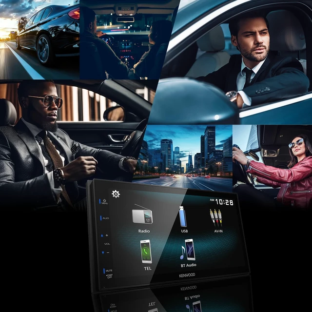 Alt view image 3 of 5 - KENWOOD DMX115BT Double Din Car Stereo (45W x 4-Ch), 6.8" Touchscreen Display, Head Unit with Dual Bluetooth Connectivity, USB, A/V, & AM/FM Radio, Sleek Multimedia Player with USB Mirroring
