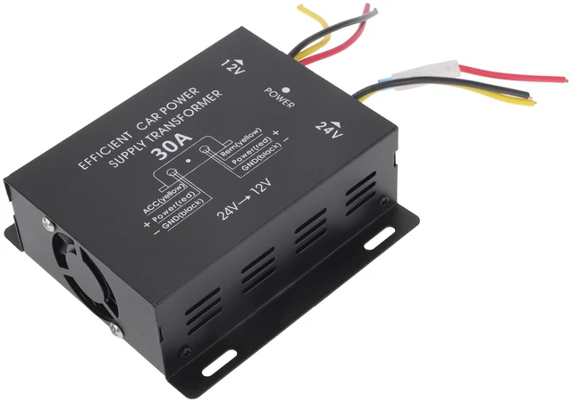 Main image of TUCKBOLD Trucks 24V Step Down to 12V Car Power Supply Module 30A Compatible ^^ Power Supply Converter Black 1 Pcs