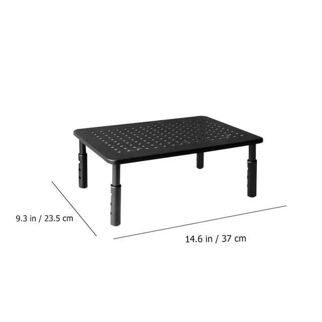 Alt view image 2 of 5 - HOMSFOU All Purpose Iron Computer Stand with Non Skid Rubber Base Stable Monitor Riser Desk Organizer for Comfortable Viewing and Extra Storage Black
