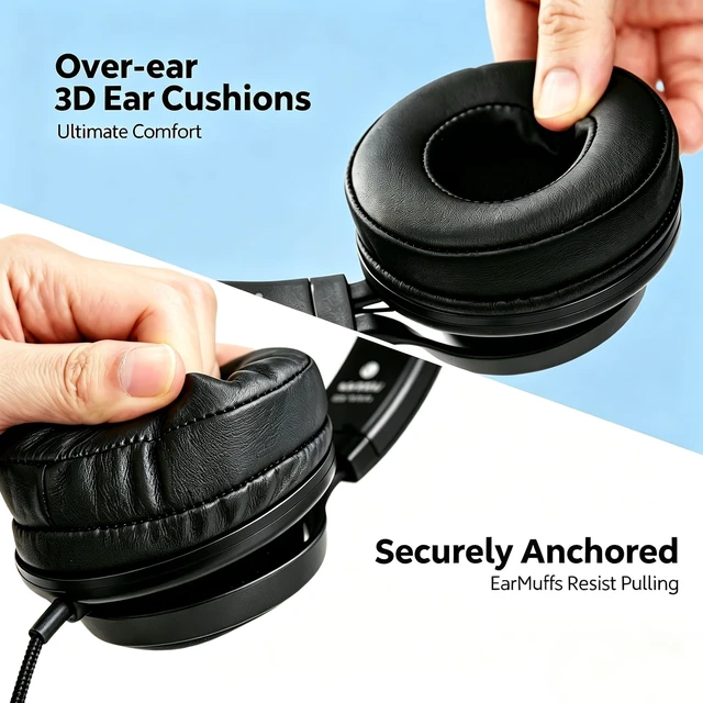 Alt view image 5 of 5 - MIXCU Classroom Headphones for Schools 10-Pack, Bulk Wired 3.5mm Jack