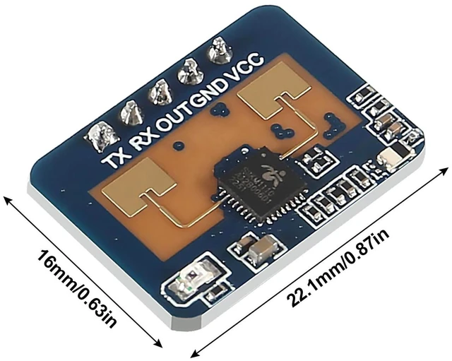 Alt view image 2 of 5 - XIITIA 4pcs LD2410C Human Presence Radar Sensor Module HLK-LD2410 LD2410 Millimeter Wave Non-Contact 24GHz ISM Band Serial Port IO Level Output
