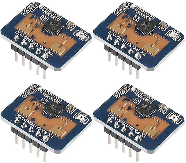 Main image of XIITIA 4pcs LD2410C Human Presence Radar Sensor Module HLK-LD2410 LD2410 Millimeter Wave Non-Contact 24GHz ISM Band Serial Port IO Level Output