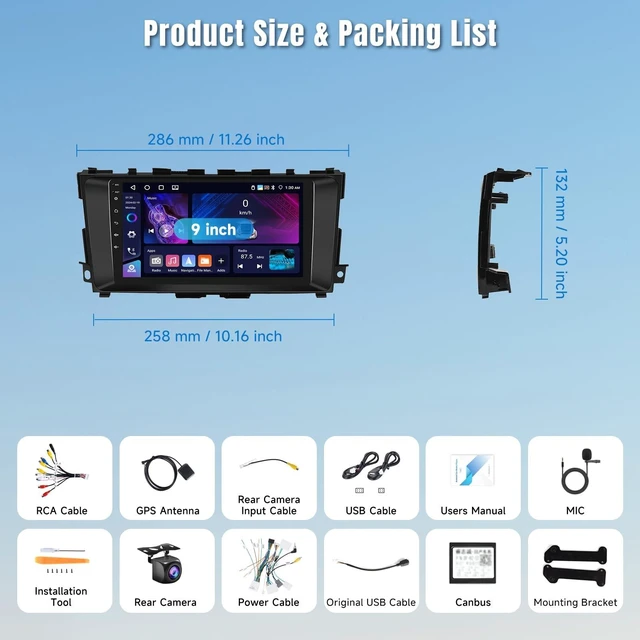 Alt view image 3 of 5 - 4+64GB Car Stereo for Nissan Altima 2013-2018 with Wireless CarPlay
