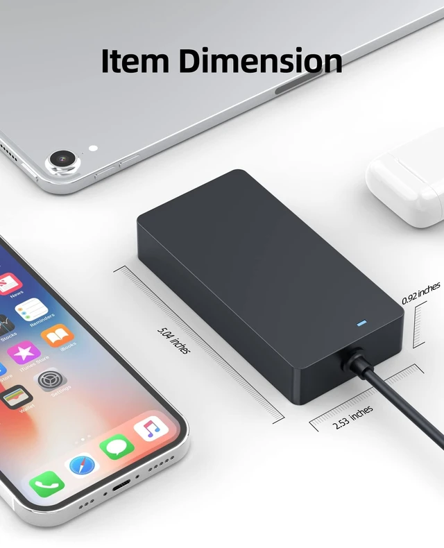 Alt view image 4 of 5 - Superer 100W USB C Fast Charging AC Charger Fit for Dell Pro Rugged 10 12 Tablet RA00260 RA02260 Supply Adapter Cord