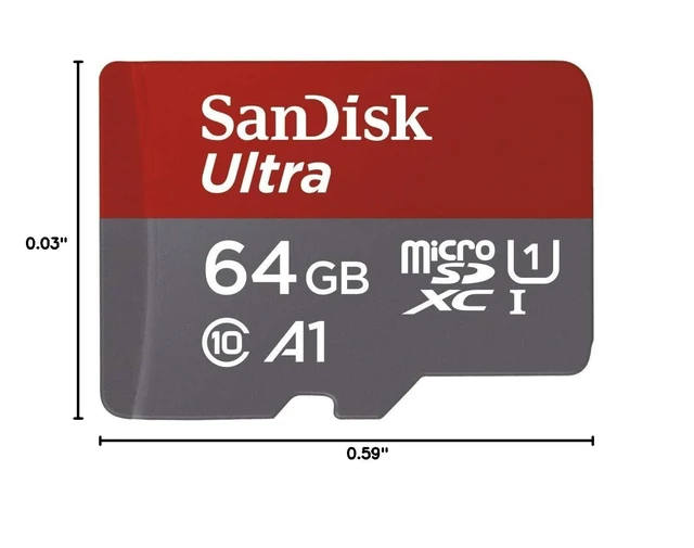 Alt view image 4 of 4 - SanDisk 64GB Ultra MicroSDXC UHS-I Memory Card with Adapter - 100MB/s, C10, U1, Full HD, A1, Micro SD Card - SDSQUAR-064G-GN6MA