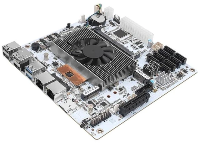 Main image of I5-8265U Industrial NAS Motherboard, Dual 2.5G i226-V LAN, 8-Bay SATA3.0, 2X M.2 NVMe, 64GB DDR4, 4K HDMI DP, Mini-ITX for TrueNAS Soft Router Firewall (I5-8265U-ES NAS)