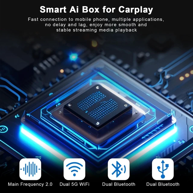 Alt view image 2 of 4 - vovoyager 4-in-1 Ai Box Carplay 2026 Wireless CarPlay Adapter