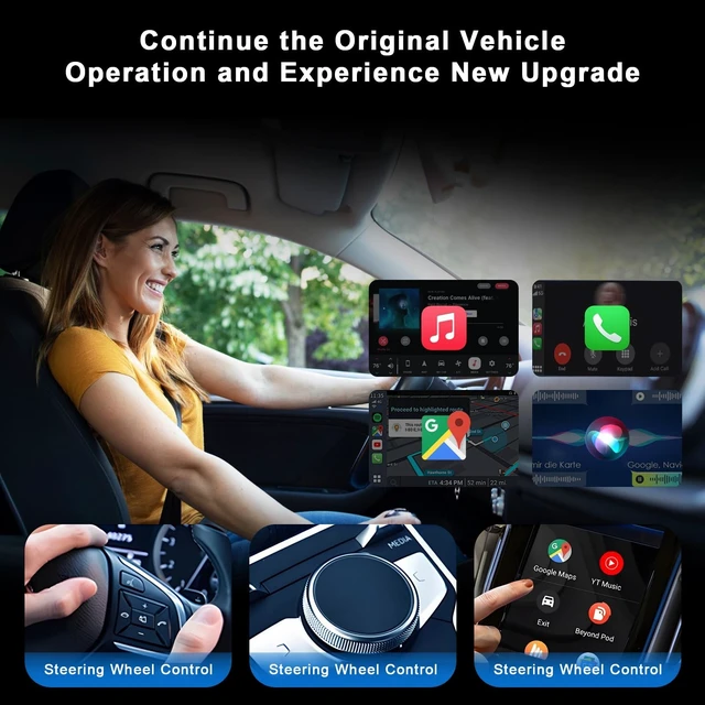 Alt view image 3 of 4 - vovoyager 4-in-1 Ai Box Carplay 2026 Wireless CarPlay Adapter