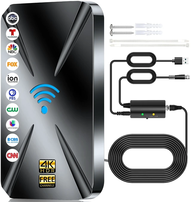 Main image of 2026 TV Antenna for Local Channels,5000+Miles Long Range TV Antenna Indoor & Outdoor Support 4K 1080P with 38FT Coax Cable