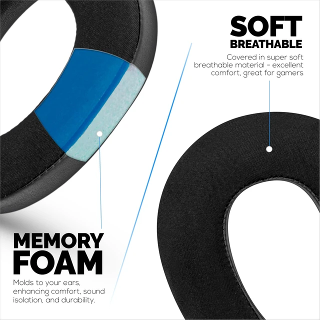 Alt view image 5 of 5 - Hybrid Earpads for Sennheiser PXC480, PXC550, PXC550-II, MB660 UC & MB660 MC Headphones. Cooling Gel Gaming Cushions Thick Memory Foam, Additional Comfort - By Brainwavz