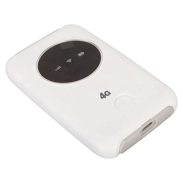 Alt view image 3 of 5 - Dioche 4G LTE USB WiFi Modem 150Mbps Unlocked Portable WiFi Router with SIM Card Slot 3200mAh Battery for Travel Business Outdoor White 3.9x2.4x0.6in The Product is only Compatible with the