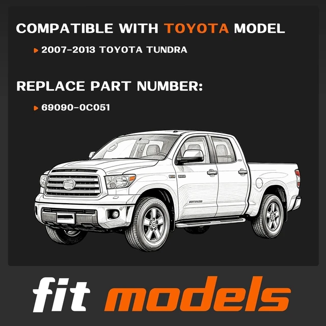Alt view image 2 of 5 - Tailgate Handle Backup Camera Compatible with 2007-2013 Toyota Tundra, Tailgate Latch Door Handle with Rear View Reverse Camera RCA Connector Backup Kit Replaces# 81214, 690900C051, 69090-0C051
