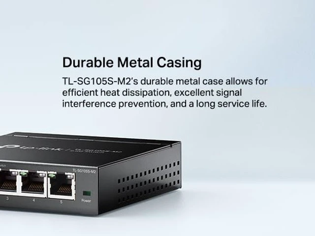 Alt view image 5 of 5 - TP-Link TL-SG105S-M2, 5 Port Multi-Gigabit 2.5G Unmanaged Ethernet Switch