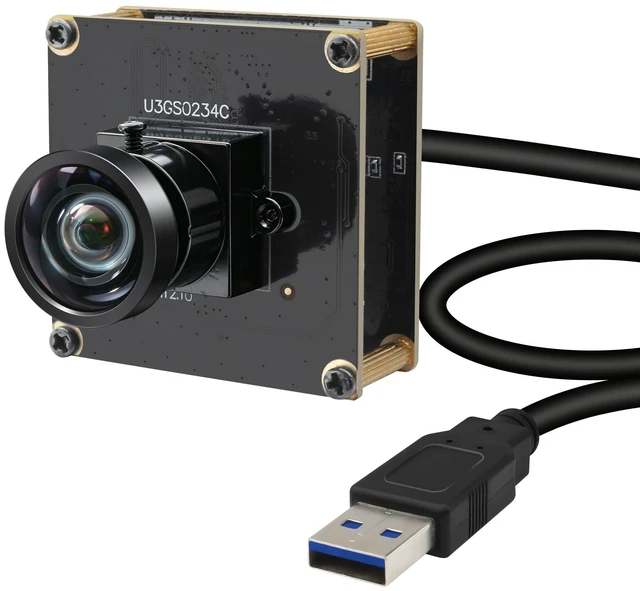 Main image of IFWATER 120fp Global Shutter USB3.0 High Speed Industrial Camera,1200P HD Webcam with 112HFOV No Distortion Wide Lens,UVC Plug&Play for Motion Analysis Factory Industrial Visual Detection Golf Swing