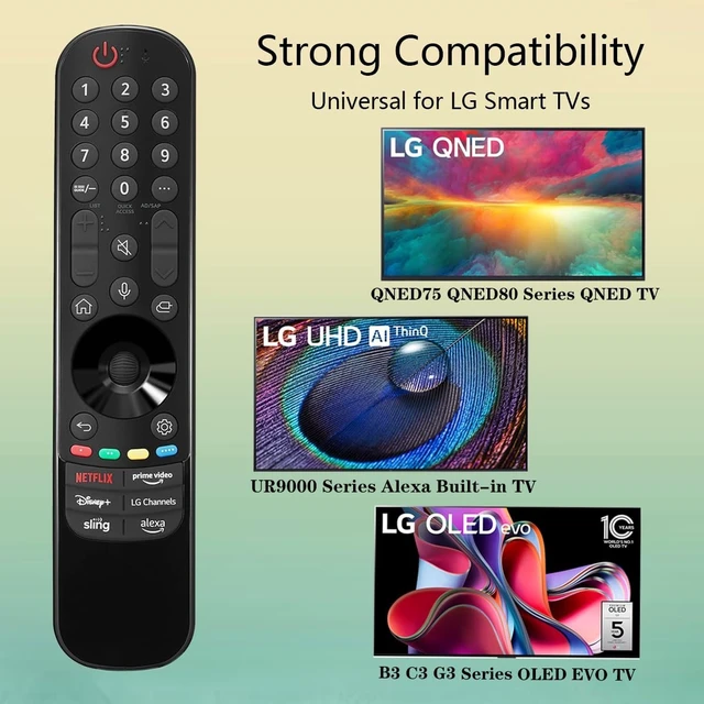 Alt view image 4 of 5 - MR23GA Replacement Magic Voice Remote Control for LG UR9000 G3 Series OLED EVO 4K Smart TV 43UR9000PUA 50UR9000PUA 55UR9000PUA 65UR9000PUA 75UR9000PUA OLED55G3PUA OLED65G3PUA OLED77G3PUA OLED83G3PUA