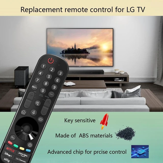 Alt view image 3 of 5 - MR23GA Replacement Magic Voice Remote Control for LG UR9000 G3 Series OLED EVO 4K Smart TV 43UR9000PUA 50UR9000PUA 55UR9000PUA 65UR9000PUA 75UR9000PUA OLED55G3PUA OLED65G3PUA OLED77G3PUA OLED83G3PUA