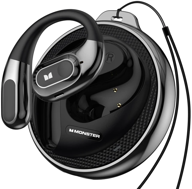 Main image of Monster AC330 Open-Ear AI Translation Earbuds Black