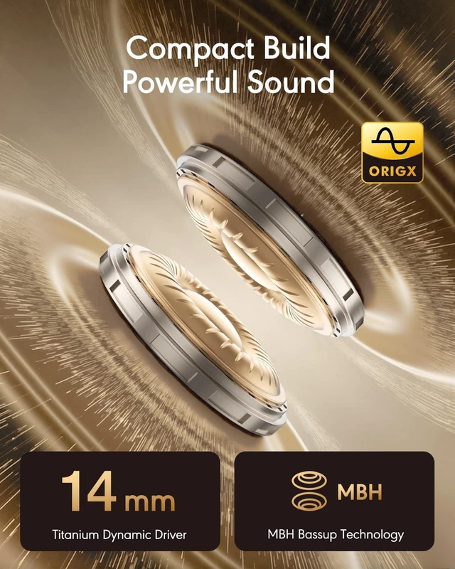Alt view image 3 of 5 - Open Ear Earbuds, Clip-On Wireless Headphones, Lightweight Secure Fit, 14mm Drivers Powerful Sound, 40H Playtime, Sweatproof Bluetooth 6.0 Glasses Friendly for Sports Running Workout Gift(Black