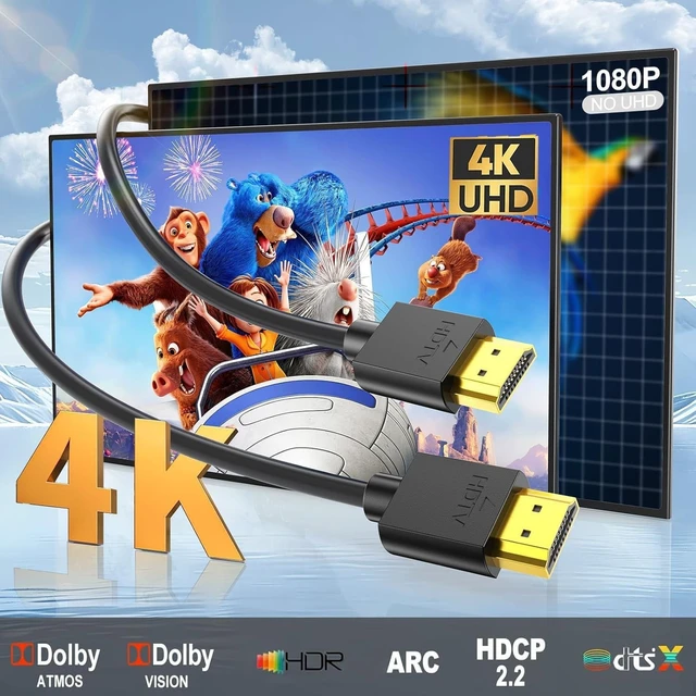 Alt view image 2 of 5 - HDMI Cable 10 FT 10-Pack,Shielded 4K HDMI 2.0 Cord CL3 Rated,High Speed,ARC
