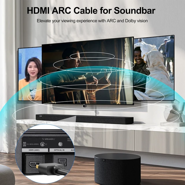 Alt view image 4 of 5 - HDMI Cable 10 FT 10-Pack,Shielded 4K HDMI 2.0 Cord CL3 Rated,High Speed,ARC