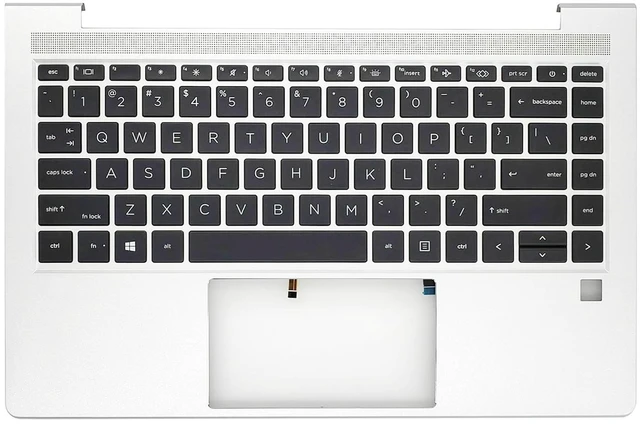Main image of New Replacement for HP EliteBook 640 645 G10 Laptop Palmrest Upper Case Backlit Keyboard Assembly Part N45427-001 N45428-001 N45429-001 N40111-001 N40113-001 Silver (Backlit)