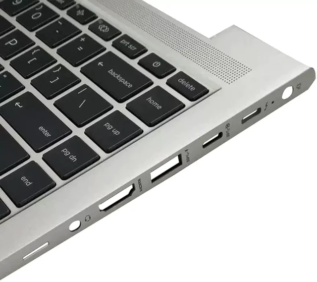 Alt view image 4 of 5 - New Replacement for HP EliteBook 640 645 G10 Laptop Palmrest Upper Case Backlit Keyboard Assembly Part N45427-001 N45428-001 N45429-001 N40111-001 N40113-001 Silver (Backlit)