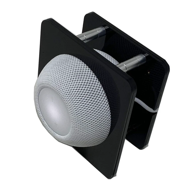 Alt view image 2 of 5 - TABcare Anti-Theft Security Acrylic 75x75mm VESA Case for HomePod Mini with Wall Mount Kit (Black)