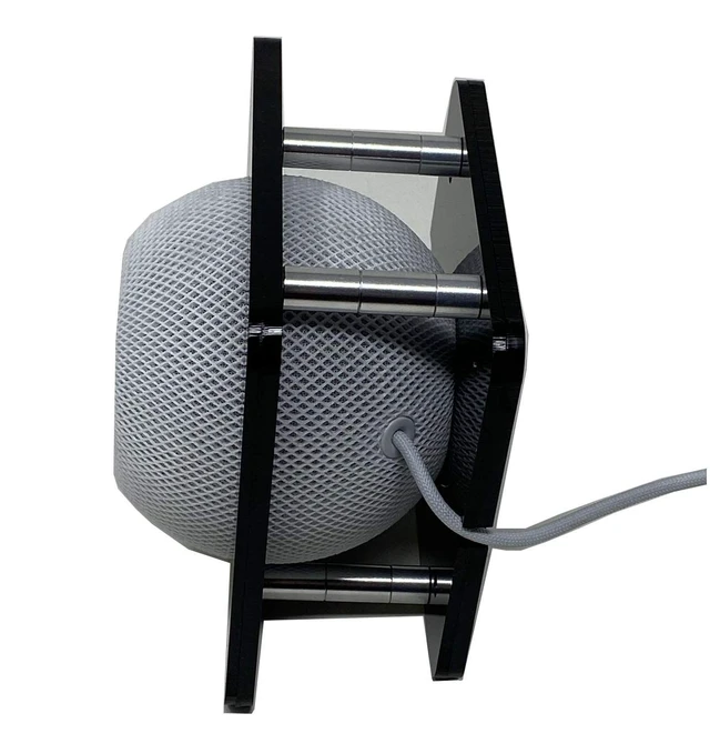 Alt view image 4 of 5 - TABcare Anti-Theft Security Acrylic 75x75mm VESA Case for HomePod Mini with Wall Mount Kit (Black)