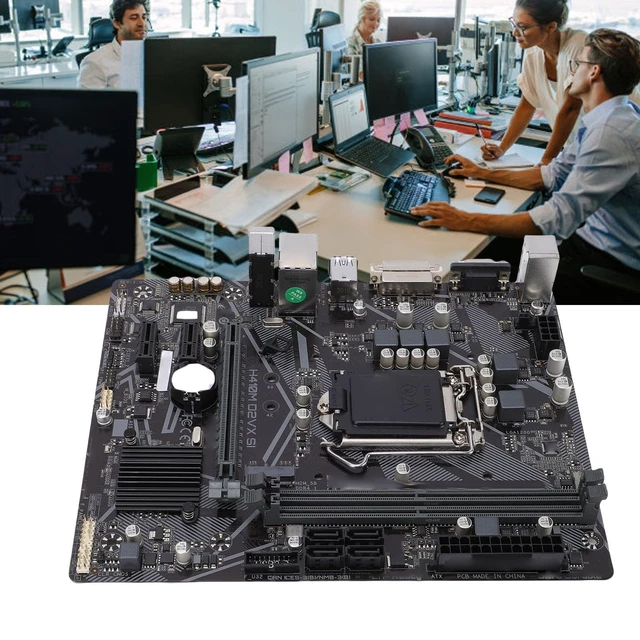 Alt view image 3 of 5 - Tangxi H410M D2VX SI Computer Motherboard, M ATX Desktop Motherboard with 2 DDR4 DIMM Slots for LGA 1200 10th Gen CPU, Support 2933 2666 2400 2133MHz, VGA DVI Output