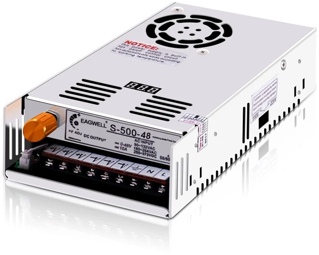 Main image of EAGWELL DC Power Supply 0-48V 10A 480W Adjustable LED Adapter