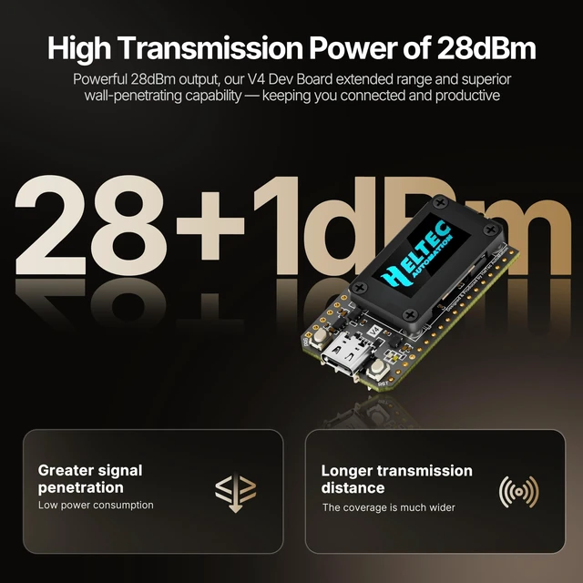 Alt view image 4 of 5 - Heltec ESP32 LoRa 32 V4-R8 Deve Board with Display