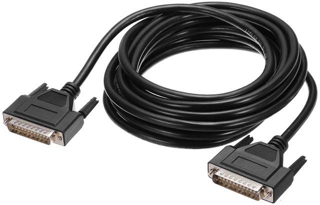 Main image of MECCANIXITY DB25 Serial Cable, 28AWG Aluminium Foil Shielded DB25 Male to Male Straight Through Serial Cable for Data Communication, 16.4 ft